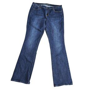 Old Navy Curvy Profile Bootcut Jeans Womens 14 Long Blue Medium Wash Stretch